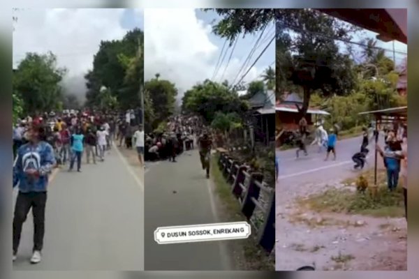 Warga dan Polisi Bentrok dalam Eksekusi Rumah di Enrekang Sulsel, Blokade-Bakar Ban Dilakukan 