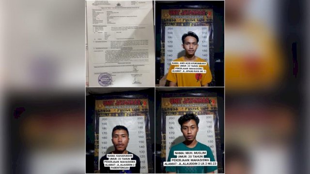 3 Mahasiswa yang Aniaya Polisi saat Demo Kelangkaan Minyak Goreng di Makassar.