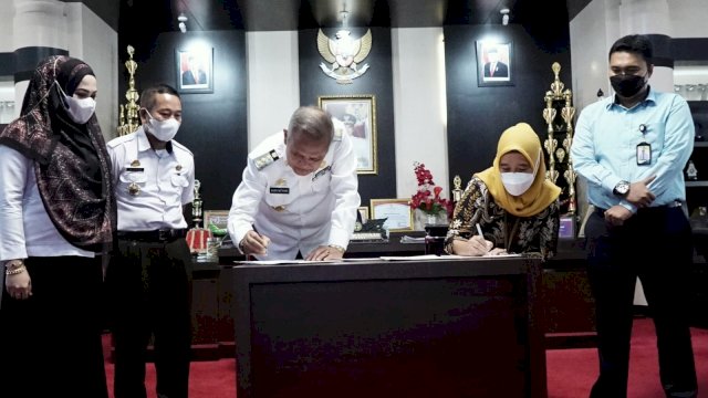 Bupati Luwu Teken PKS Dengan Perum Bulog.