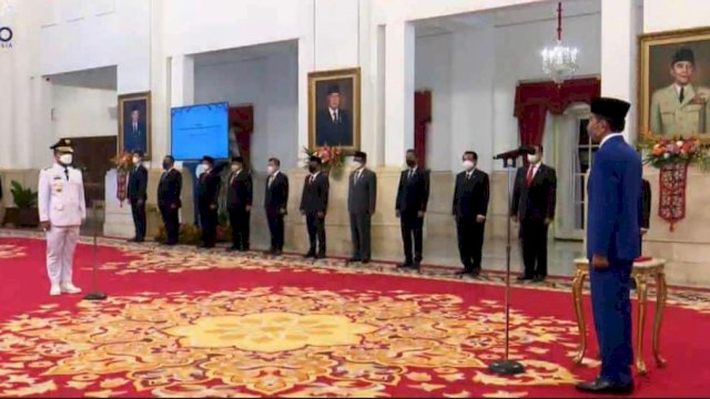 Andi Sudirman Dilantik Presiden Jokowi Sebagai Gubernur Sulsel.(F-INT)