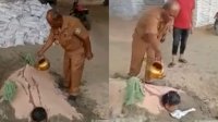 VIDEO: Aksi Bupati Pidie Obati Warganya dengan Cara Dikubur, Lalu Disiram Air