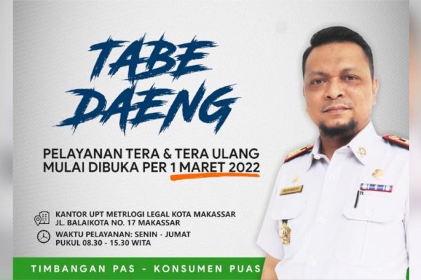 Pastikan Kebenaran Hasil Pengukuran, Disdag Makassar Lakukan UTTP Tera dan Tera Ulang