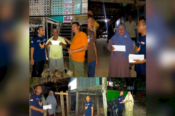 Salut! DPD Partai NasDem Jeneponto Bantu 43 Korban Angin Puting Beliung