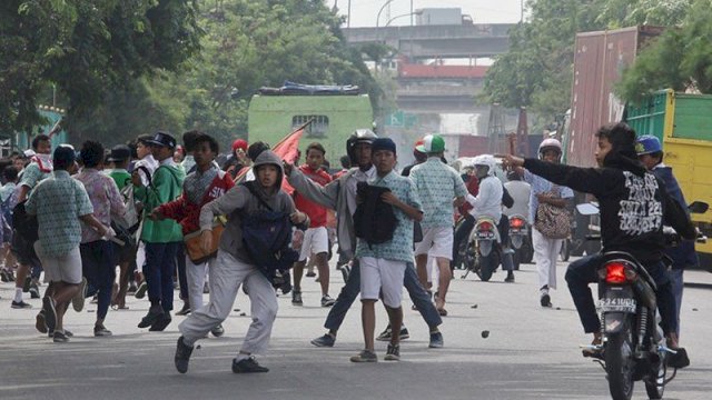 Ilustrasi Tawuran Antar Pelajar.(F-INT)
