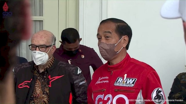 Jokowi Sambut Pembalap motoGP di Istana Negara.(F-INT)