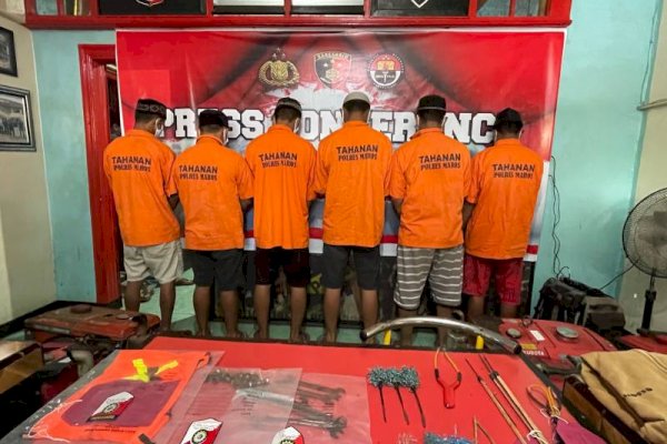 5 Pelaku Pembusuran di Maros Ditangkap