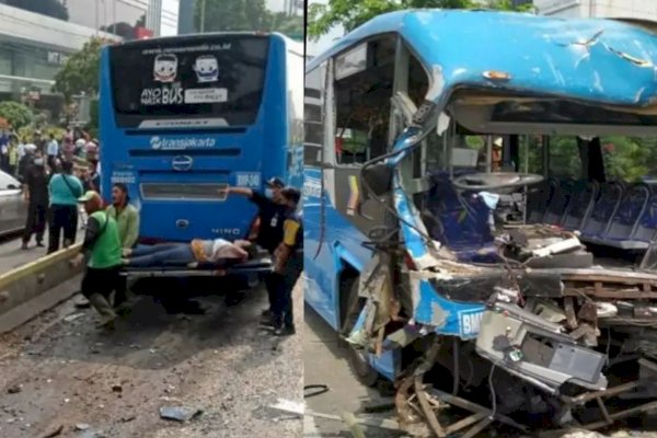 Sopir Transjakarta Tewas usai Tabrak 3 Mobil, Diduga Kena Serangan Jantung, Ini Kata Polisi