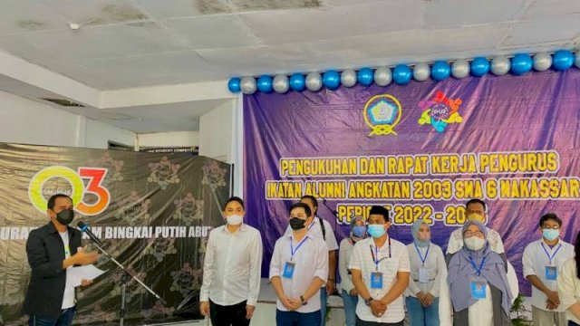 Kukuhkan IKA SMA 6 Angkatan 2003, Rudianto Lallo Ingatkan Kembali Bangun Sekolah