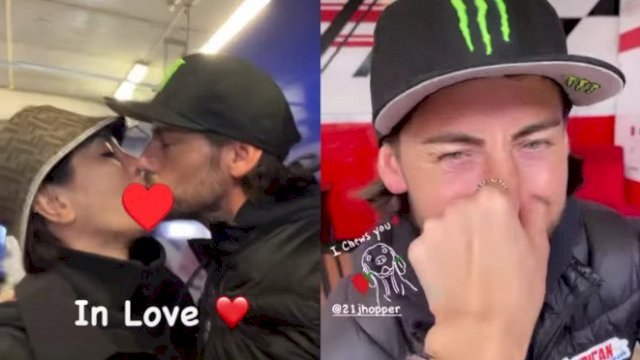 John Hopkins Ciuman mesra dengan Nikita Mirzani.(F-INT)