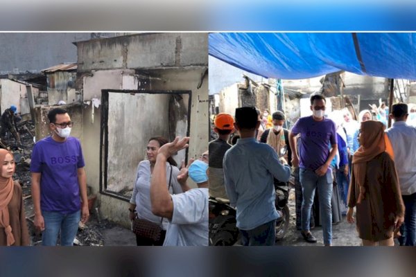 Bos Benteng Kupa Group Ismail Manda Santuni-Semangati Korban Kebakaran Aspol Perintis Makassar