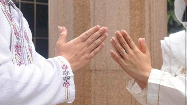 Ilustrasi halal bihalal.(F-INT)