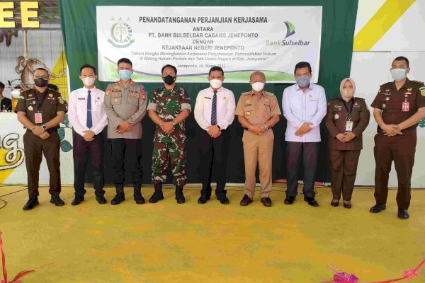 Bank Sulselbar dengan Kejari Jeneponto Jalin Kerjasama