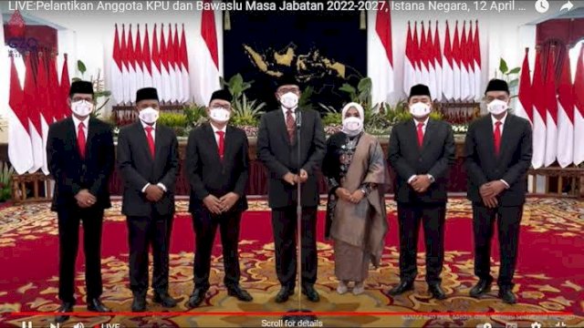 Pelantikan anggota KPU-Bawaslu RI.(F-INT)