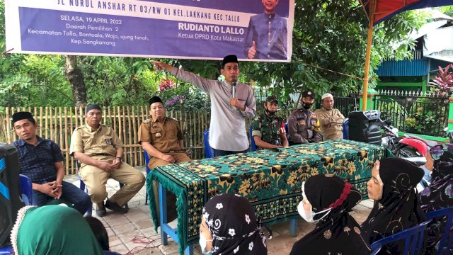 Ketua DPRD Makassar, Rudianto Lallo gelar reses di Kelurahan Lakkang.