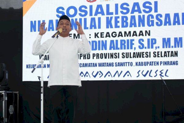 Waka DPRD Sulsel Syaharuddin Alrif Sosialisasi Nilai-nilai Kebangsaan dengan Warga Pinrang, Ajak Bersikap Toleran dan Jujur