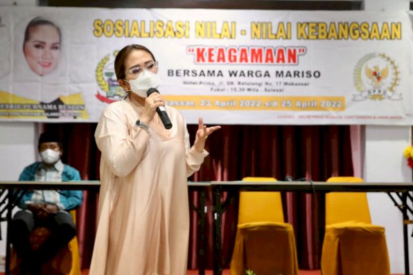 Legislator Golkar Sulsel Debbie Rusdin Sosialisasi Nilai-nilai Kebangsaan, Minta Warga Menjaga Toleransi