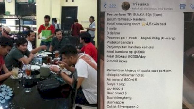 Nmpak potongan tarif tri suaka, yang sangat berbeda dengan Sheila on 7.(F-INT)