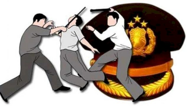 ILustrasi polisi Dikeroyok.(F-INT)