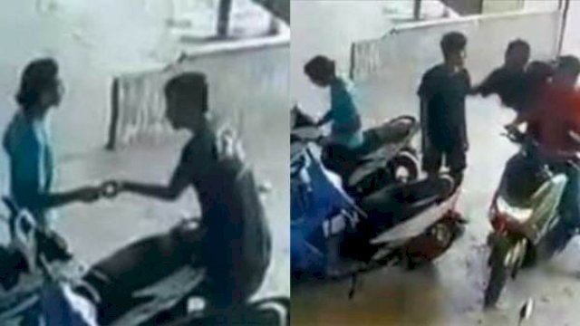 Nampak oknum polisi di Binjai yang jebak warga pakai sabu.(F-INT)