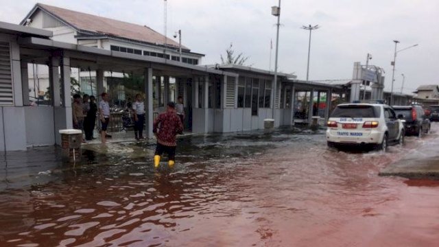 Ilustrasi banjir rob di karawang.(F-INT)