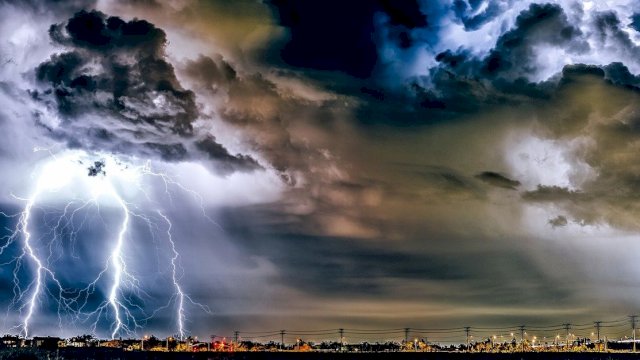 ILustrasi hujan lebat.(F-INT)