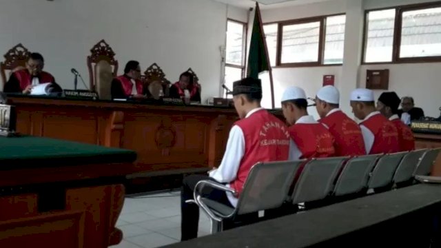 ILustrasi Terdakwa pakai atribut keagamaan.(F-INT)