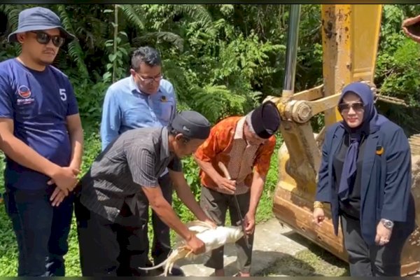 Gaspol! NasDem Mulai Perbaiki Jalan Rampi Luwu Utara, Pelepasan Alat Berat secara Adat