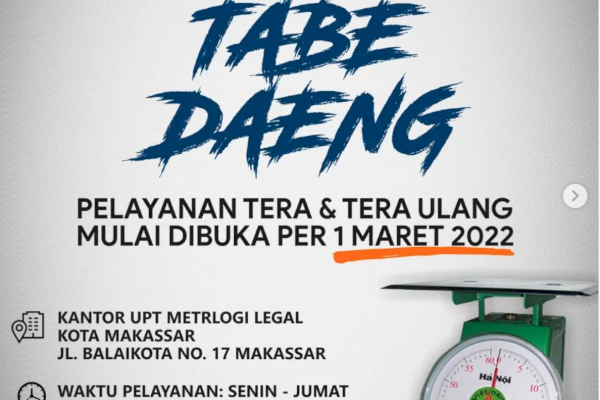 Mau Tahu Kapan Pelayanan Tera dan Tera Ulang di Makassar? Ini Jadwalnya, Ayo Buruan Datang