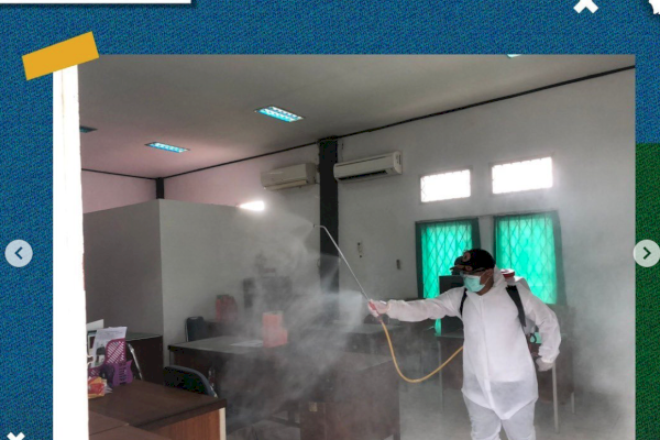 Tekan Laju Virus Omicron, 50 Pegawai Disdag Makassar Jalani Tes Swab Antigen-Penyemprotan Disinfektan