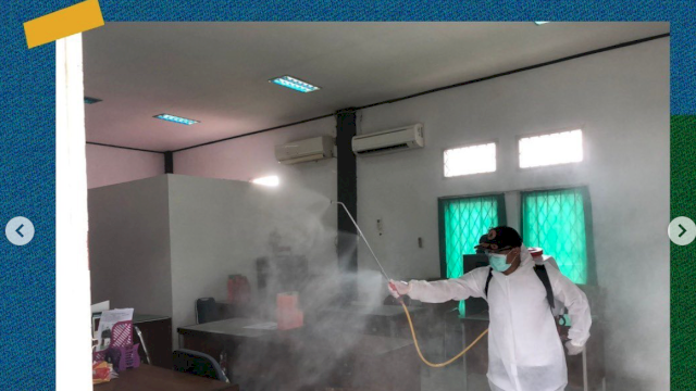 Tekan Laju Virus Omicron, 50 Pegawai Disdag Makassar Jalani Tes Swab Antigen-Penyemprotan Disinfektan