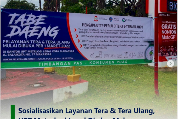 UPT Metrologi Legal Makassar Sosialisasikan Layanan Tera-Tera Ulang