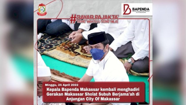 Kepala Bapenda Hadiri Gerakan Makassar Sholat Subuh