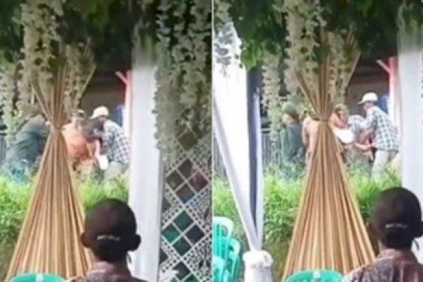 Gagal Move On, Viral Pria Ngamuk di Pernikahan Mantan, Diamankan Sama Warga