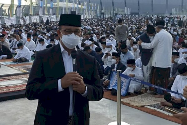 Salat Idul Fitri, Anies Baswedan: Hari Ini Sejarah Ditorehkan Jakarta Internasional Stadium