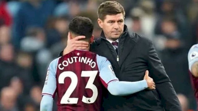 Pelatih Aston Villa Steven Gerrard.(F-INT)