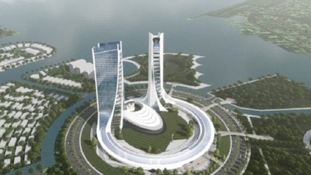 Ilustrasi Pembangunan Twin Tower.(F-INT)