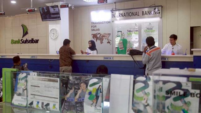 Ilustrasi tranksaksi bank sulselbar.(F-INT)