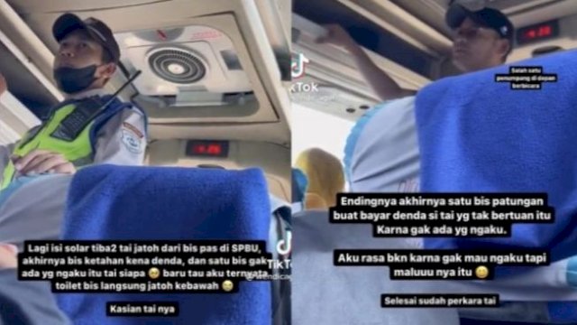 Bus Ditahan di SPBU Gegara Ada yang BAB Tinjanya Jatuh ke Lantai.(F-INT)