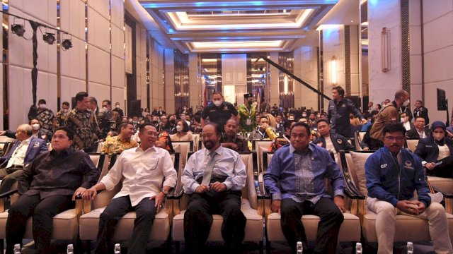 Bamsoet Hingga Erick Thohir Hadiri Silatnas Partai NasDem.(F-INT)