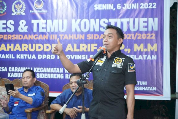 Malam-malam, Waka DPRD Sulsel Syaharuddin Alrif Serap Aspirasi Warga Sidrap