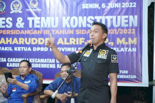 Malam-malam, Waka DPRD Sulsel Syaharuddin Alrif Serap Aspirasi Warga Sidrap