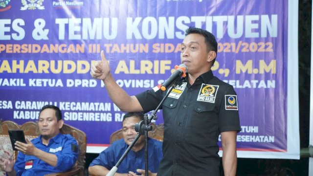 Malam-malam, Waka DPRD Sulsel Syaharuddin Alrif Serap Aspirasi Warga Sidrap