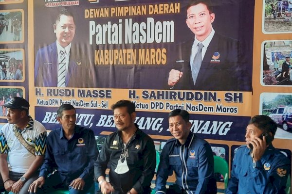 Kunker ke Maros, Mentan Syahrul Mampir Temui-Semangati Kader di Kantor NasDem Maros