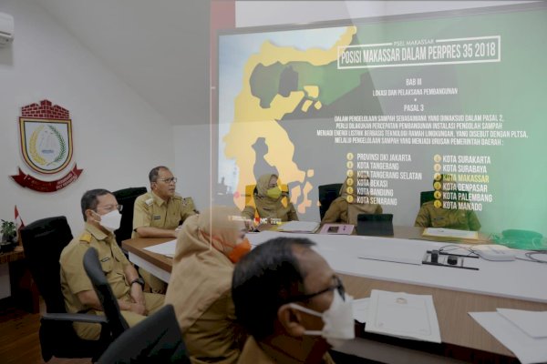 Wali Kota Danny Rapat Virtual Bersama Korsupgah Bahas Pembangunan PSEL Kota Makassar