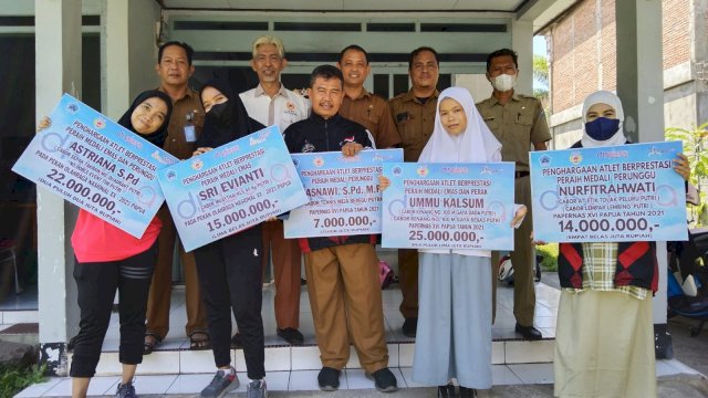 5 Atlet Bantaeng Peraih Medali PON Papua Dapat Hadiah