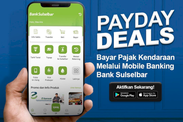 Ayo Bayar Pajak Kendaraan Melalui Aplikasi Mobile Banking Bank Sulselbar