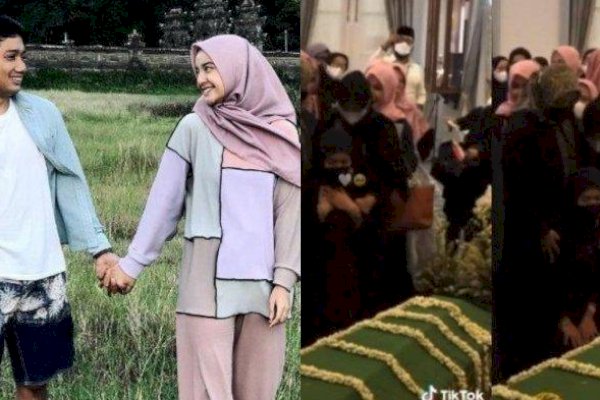 Kekasih Anak Ridwan Kamil Hadir di Rumah Duka,  Menangis dan Terlihat Berbicara di Depan Peti Jenazah