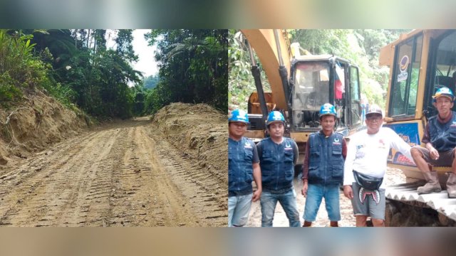 Aksi Kemanusiaan NasDem di perbaikan Jalan ke Rampi Luwu Utara.