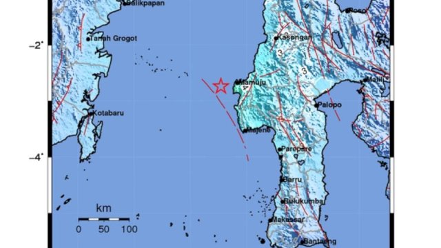 Gempa di Mamuju Sulbar.
