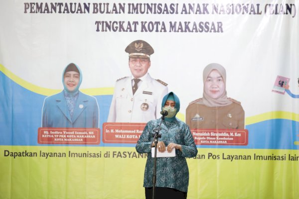 Sukseskan Program BIAN, Ketua TP PKK Makassar Gelorakan Imunisasi Anak